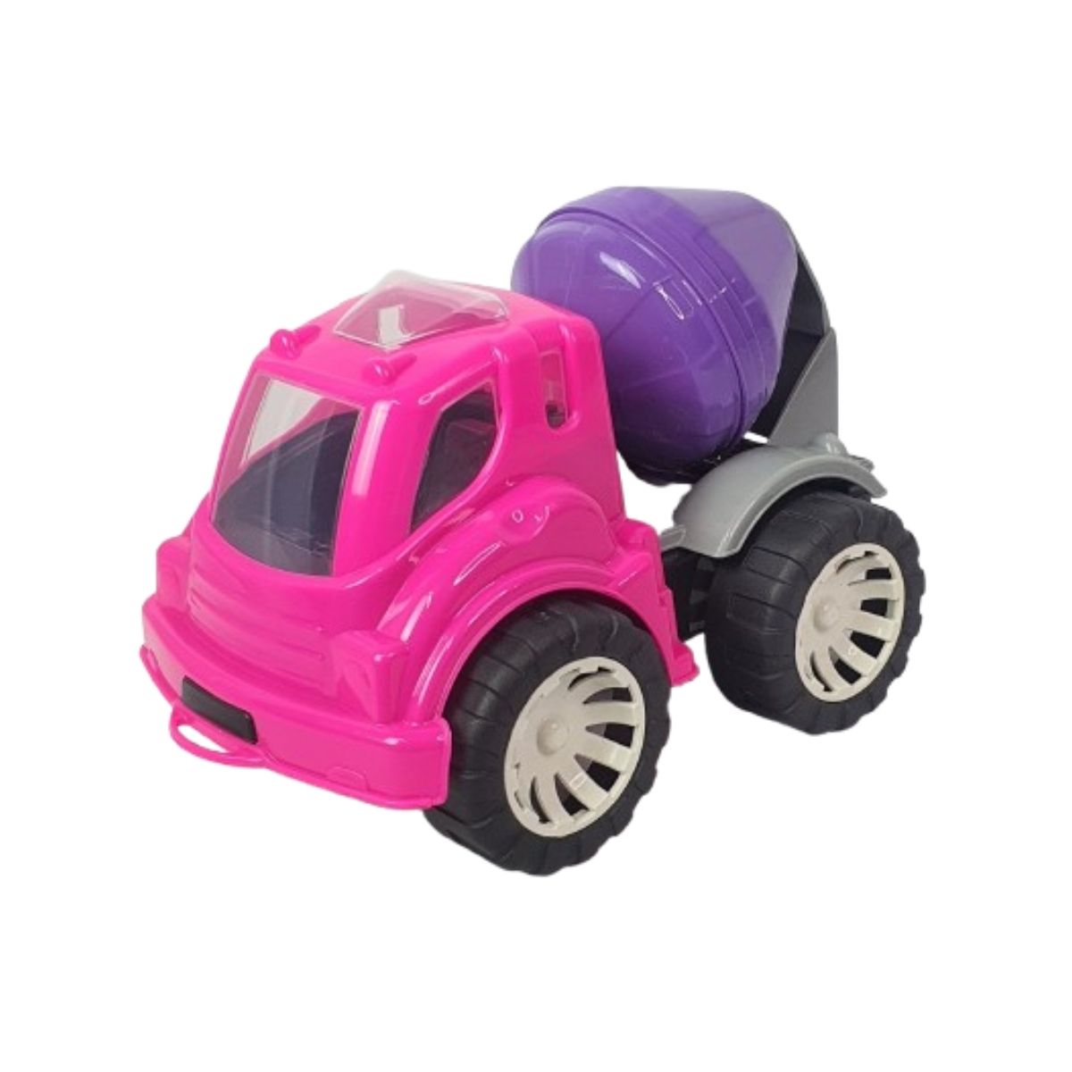 Brinquedo Caminhão Betoneira Rosa Com Roxo - Smiling Kids Brinquedo Caminhão Betoneira Rosa Com Roxo - Smiling Kids